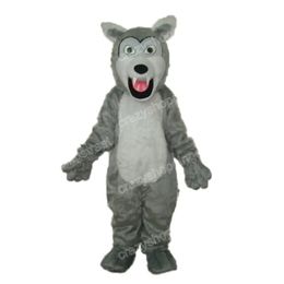 Halloween Gray Wolf Mascot Costume Cartoon Character Outfits Christmas Carnival Dress Suits Adults Size Unisex Birthday Party Outdoor Outfit