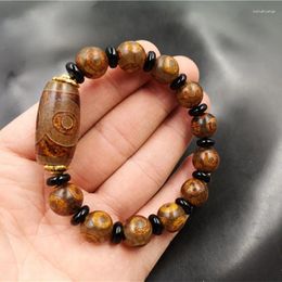 Strand Tibetan Bracelet Three Eyes Dzi Agate