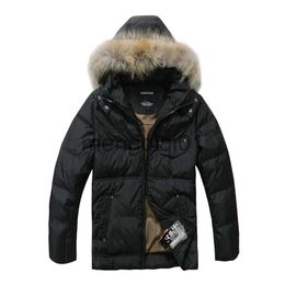 Men's Down Parkas Men Down Jacket Winter Thick Warm Down Coats White Duck Down Real Raccoon Fur Parka Winter Fashion Men Coats Overcoat Outwear J231024