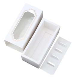 Gift Wrap 30PCS Macaron Box for 5 Macaron Container Drawer Type Party Gift Wrap Storage Cake Cookie Macaron Packing Box with Clear Window 231023