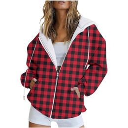 Men's Hoodies Sweatshirts Plus Size Women's Zip Up Y2K Hoodies Casual Long Sleeve Track Jackets Overwear Females Sweatshirt with Pocket Drawstring S-5XL 231021