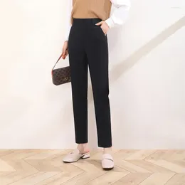 Women's Pants 2023 Fashion Women Casual Spring Summer Trousers Solid Ladies Cotton Linen High Waist