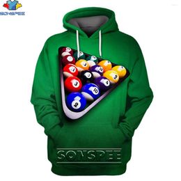 Men's Hoodies SONSPEE American Billiards Men Women Fashion Snooker Tops Black 8 Hoodie Unisex Long Sleeve Pullover