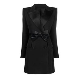 1019 2023 Autumn Milan Runway Coat Jackets Long Sleeve Lapel Neck Black High Quality Button Fashion Womens Clothes MANSHA