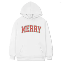 Women's Hoodies Christmas Sweatshirt Merry Hoodie Shirt For Women Holiday Gift Winter Clothes M