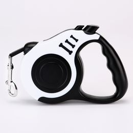3M/5M Retractable Dog Leash Automatic Flexible Dog Puppy Cat Traction Rope Belt Dog Leash for Small Medium Dogs Pet Products Bone white