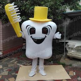 Halloween teeth Mascot Costume Adult Size Cartoon Anime theme character Carnival Men Women Dress Christmas Fancy Performance Party Dress