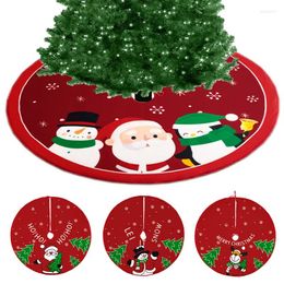 Christmas Decorations 60cm Tree Skirt Red Santa Claus Snowman Elk Xmas Foot Cover Carpet Base Mat Ornaments