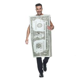 cosplay Eraspooky Funny Adult Dollar Bills Costume Halloween Unisex Jumpsuit Paper Money Cosplay Outfit Carnival Party Purim Fancy Dresscosplay