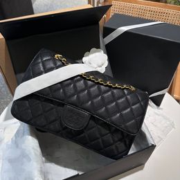 10A Top Quality Women Classic Square Flap Bag Handbag Luxury Fashion Designer Chain Shoulder Bag Evening Bags 25cm