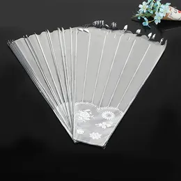 Gift Wrap 10PCS Transparent Plastic Packaging Bags For DIY Flowers Packing Decor Supplies