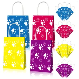 Gift Wrap BD041 12Pcs Dog Printed Pet Animals Dogs Birthday Party Portable Packing Paper Tote Bags Baby Shower S