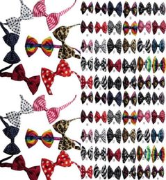 100pclot Factory New Colorful Handmade Adjustable Dog Pet Tie butterfly Bow Ties Cat Neckties Dog Grooming Supplies 40 color4161580