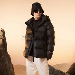 Men's Down Parkas Mens White Duck Down Jacket Warm Hooded Thick Puffer Jacket Coat Male Casual High Quality Overcoat Thermal Winter Parka Men J1024