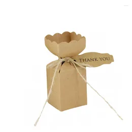 Gift Wrap 50pcs Kraft Paper Package Cardboard Box Vase Candy Favour And Birthday Christmas Valentine's Party Wedding Decoration