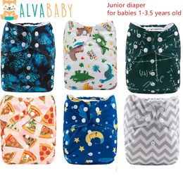 Cloth Diapers Adult Diapers Nappies 6pcs ALVABABY Junior Cloth Diapers with 6pcs Junior Microfiber Inserts Reusable for Babies 1-3.5 Years Old 231024