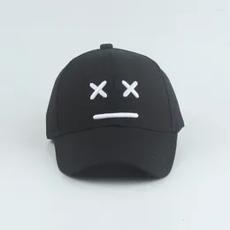 Ball Caps Sad Boy Baseball Cap Kids Cotton Ddjustable 3D Embroidery Bone Baby Hats Face Hip Hop Snapback Hat For Boys Girls