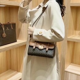 Waist Bags Light Luxury Print 2023 Spring And Summer Fashion Small Square Female Bag Lock Buckle Single Shoulder Cross-body Portable W889