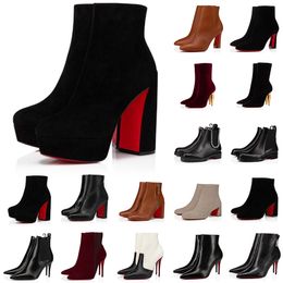 Австралия Сапоги Дизайнерские дизайнерские женские туфли с красной подошвой Туфли выше колена Стильная обувь Ботильоны из телячьей кожи Высокие ботинки Pumppie Booty Heel Condora Туфли-лодочки на платформе