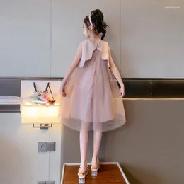 Girl Dresses Summer For Young Girls 4-16 Years Elegant Party Dress 2023 In Free Delivery Korean Style