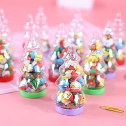 Cute Cartoon Mini Eraser Merry Christmas Rubber Kids School Correction Supplies Fun Christmas Gifts Pencil Erasers 50pcs