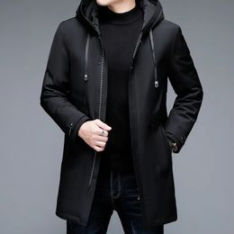 Men's Down Parkas Men's Liner Detachable Coats Arrivals Men Smart Casual X-Long 80% Gray Duck Down Jackets Plus Size 5XL 6XL 7XL 231023