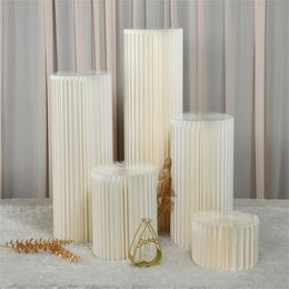 Other Event Party Supplies Folding Paper Roman Column Ornaments Party Wedding DIY Decoration Dessert Cake Table Stand Columns Decoration Display Stand 231023