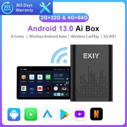 New Car Android 13 Ai Box Wireless CarPlay Android Auto Adapter 8 Core MediaTek 8259 2G+32G 4G+64G For Car With Wired Carplay