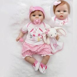Dolls Baby Boys And Girls Silicone born Children'S Toys Cute Simulation Birthday Gifts Christmas 231024
