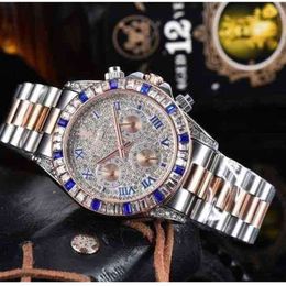 Designer watch role wristwatch watches Luxury designer Men's fashion stainless steel full drill six pin watch IFL9L