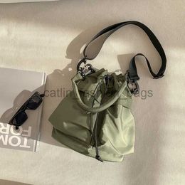 Shoulder Bags Outdoor Bags Soulder Messenger Bag Casual Drawstring Bag Large Capacity Lightweight Handbag Nylon Travelcatlin_fashion_bags