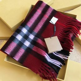 Scarf Echarpe Designer Cashmere Winter Plaid Fashion Women Long Classic Quality Printed Soft Wraps Headband Check Wool Gift W