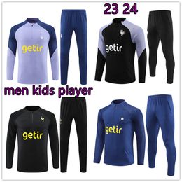 2023 2024 new Player Spurs man and kids Half pull Tracksuit Soccer Training suit 23 24 KANE tracksuit football Sportswear set