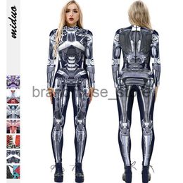 Theme Costume Halloween Jumpsuit Armour digital printing women's dress role playing clothes Cosplay Jumpsuit J231024