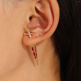 Stud Earrings Punk Cool Sword Earring For Women Men Gothic Ear Hoops Neo-Gothic Aesthetics Party Jewelry Accessories