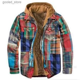 Men's Down Parkas Non-positioning printed hooded jacket coat autumn/winter thick plus size cotton coatmen fashion wind breaker jacket men S-5XL Q231024