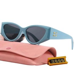 Miumius Sunglasses Cat Designer For Girls Sunglasses Uv Protection Women Simple And Fashionable Party Glasses Wide Leg Eyeglasses Designer Shades Fashion Trend