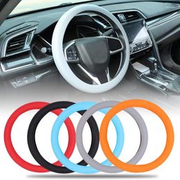 Steering Wheel Covers Universal Anti-skid Silicone Cover For Car Protection Summer Elastic Accessories