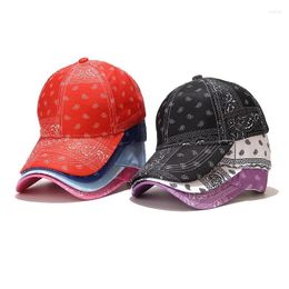 Ball Caps Fashion Snapback Cap Women Men Cashew Flowers Print Vintage Baseball Outdoor Hip Hop Hat Casquette