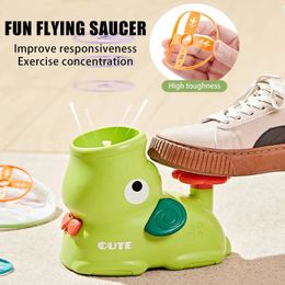 Sports Toys Flying Disc Saucer Launcher Toy High Altitude Air Rocket Launcher Relay Dish Jumping Sports Game Children's Outdoor Toy Gift 231023