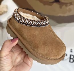 australia Kids Toddler Tasman II Slippers Tazz Baby Shoes Chestnut Fur Slides Sheepskin Shearling Classic Ultra Mini Boot Winter Mules Slip-on Suede Booties 111