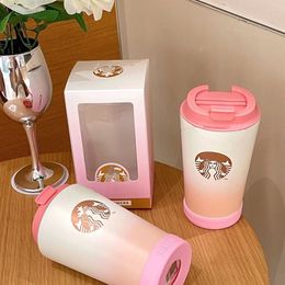 Starbucks Drinkware Nuova tazza di caffè rosa sfumato Sakura Tazza 3 04 Tazza calda in acciaio inossidabile Star Dad Tazza di paglia Tazza di caffè tazza