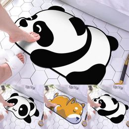 Bath Mats Quick Drying Cute Cat Dog Panda Super Absorbent Bath Mat Anti-Slip Mat Skin Floor Mats Toilet Carpet Home Decor Bath Rug 231024