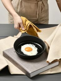 Pans Flat Bottom Not Easy To Non-Stick Pan Small Frying Uncoated Household A Cast Iron Fried Eggs Steak Pot Induction Cooker