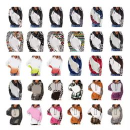 Sweatshirts Party Sublimation Supplies Long Sleeve Shirts Polyester Content Shirt Hoodie Hooded With Kangaroo Pockets T1027