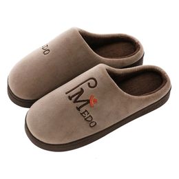 Slippers Unisex Cotton Slippers Plush Velvet Home Shoes Women Fashion Winter Indoor Slippers Men Warm Comfortable Soft Room Shoes 231024