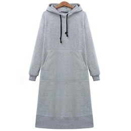 Men's Hoodies Sweatshirts Fashion Women's Long Sleeve Pocket Hooded Pullovers Loose Fleece Oversized Casual Long Hoodie Dress Plus Size S-5XL 231021