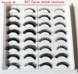 100 real siberian 3d mink fur strip false eyelash long individual eyelashes 3pairs mink lashes extension5735747