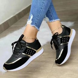Boots Sneaker Shoes Lace Up Running Autumn Spring Leather Patchwork Female Casual Women s Vulcanized 231024