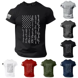 Men's T Shirts Concert For Men Independence Day Flag Print Spring/summer Leisure Sports Comfortable Short Sleeve Tee Tops